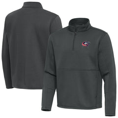 Columbus Blue Jackets Antigua Twist Quarter-Zip Pullover Jacket Silver