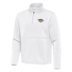 Nashville Predators Antigua Twist Quarter-Zip Pullover Jacket White