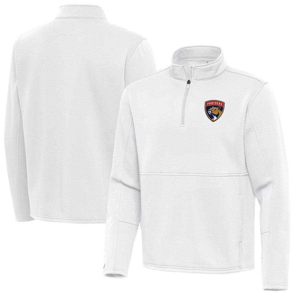 Florida Panthers Antigua Twist Quarter-Zip Pullover Jacket White