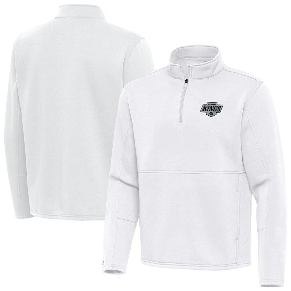 Los Angeles Kings Antigua Twist Quarter-Zip Pullover Jacket White
