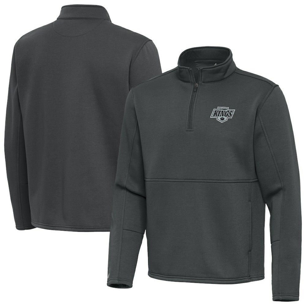 Los Angeles Kings Antigua Twist Quarter-Zip Pullover Jacket Silver