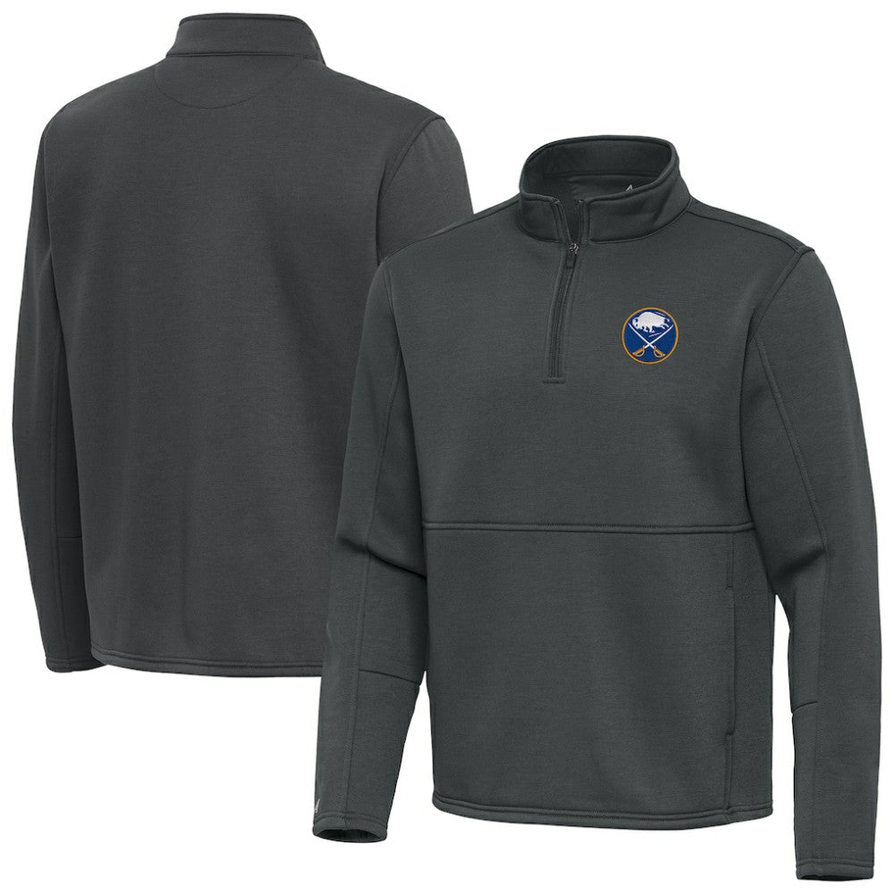 Buffalo Sabres Antigua Twist Quarter-Zip Pullover Jacket Pewter