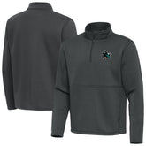 San Jose Sharks Antigua Twist Quarter-Zip Pullover Jacket Pewter