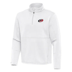 Carolina Hurricanes Antigua Twist Quarter-Zip Pullover Jacket White