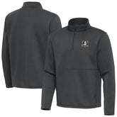 Anaheim Ducks Antigua Twist Quarter-Zip Pullover Jacket Silver
