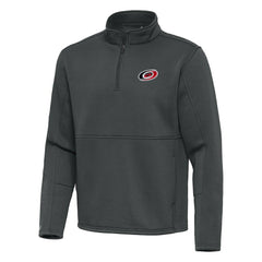 Carolina Hurricanes Antigua Twist Quarter-Zip Pullover Jacket Silver