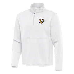 Pittsburgh Penguins Antigua Twist Quarter-Zip Pullover Jacket White