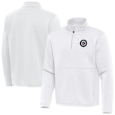 Winnipeg Jets Antigua Twist Quarter-Zip Pullover Jacket White