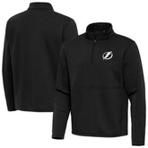 Tampa Bay Lightning Antigua Twist Quarter-Zip Pullover Jacket Black