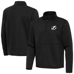 Tampa Bay Lightning Antigua Twist Quarter-Zip Pullover Jacket Black