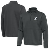 Tampa Bay Lightning Antigua Twist Quarter-Zip Pullover Jacket Pewter