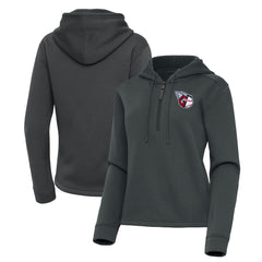 Cleveland Guardians Antigua Women's Contemporary Quarter-Zip Hoodie - Pewter