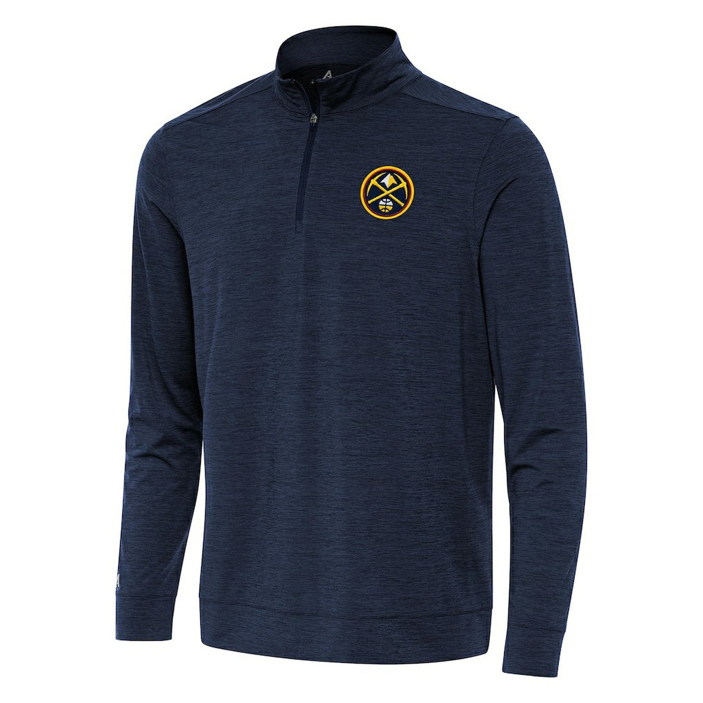 Denver Nuggets Antigua Bright Quarter-Zip Top sale - Heather Navy sale