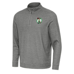 Boston Celtics Antigua Subtle Quarter-Zip Sweatshirt - Heather Black outlet