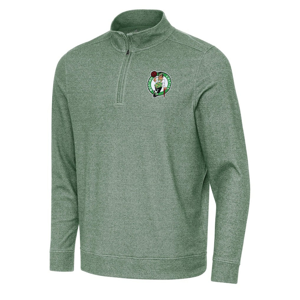 Boston Celtics Antigua Subtle Quarter-Zip Sweatshirt - Hunter Green shop