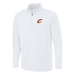 Cleveland Cavaliers Antigua Reprocess Quarter-Zip Top sale - White outlet