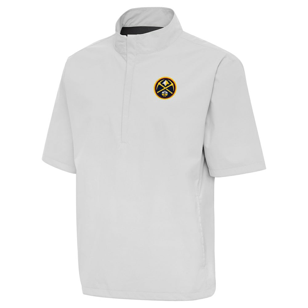 Denver Nuggets Antigua Brisk Quarter-Zip Windbreaker sale - Heather Gray on sale