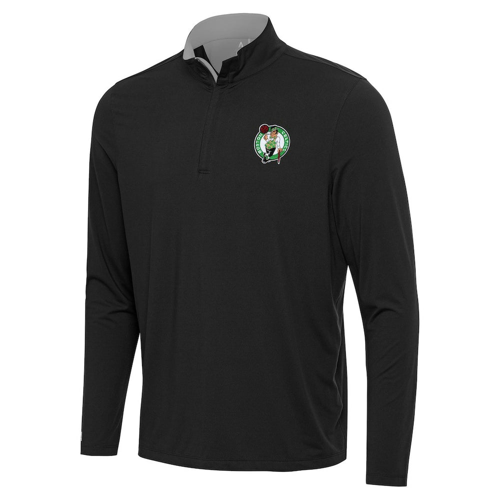 Boston Celtics Antigua Content Quarter-Zip Top - Black/Gray sale