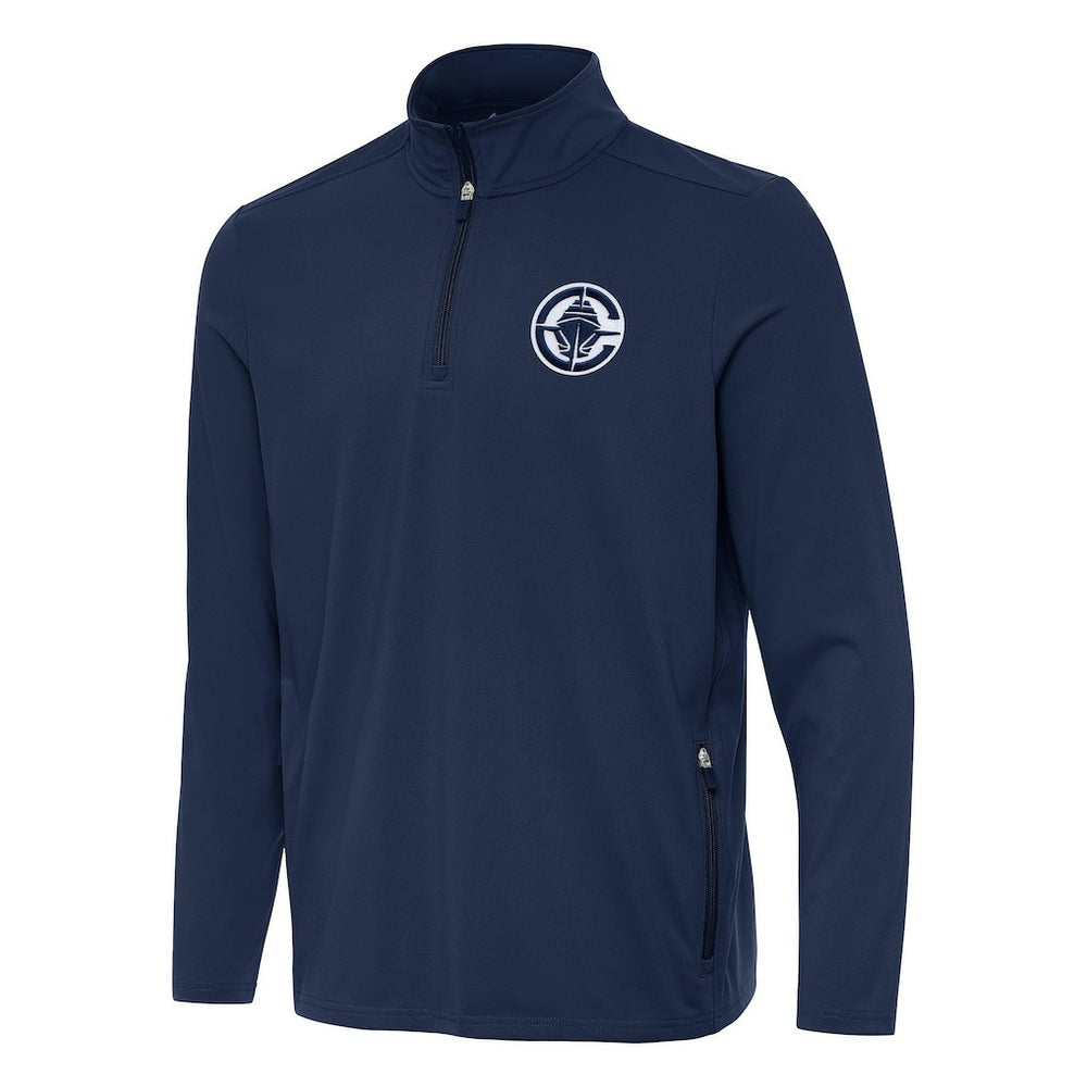LA Clippers Antigua Perilous Quarter-Zip Sweatshirt - Navy on sale
