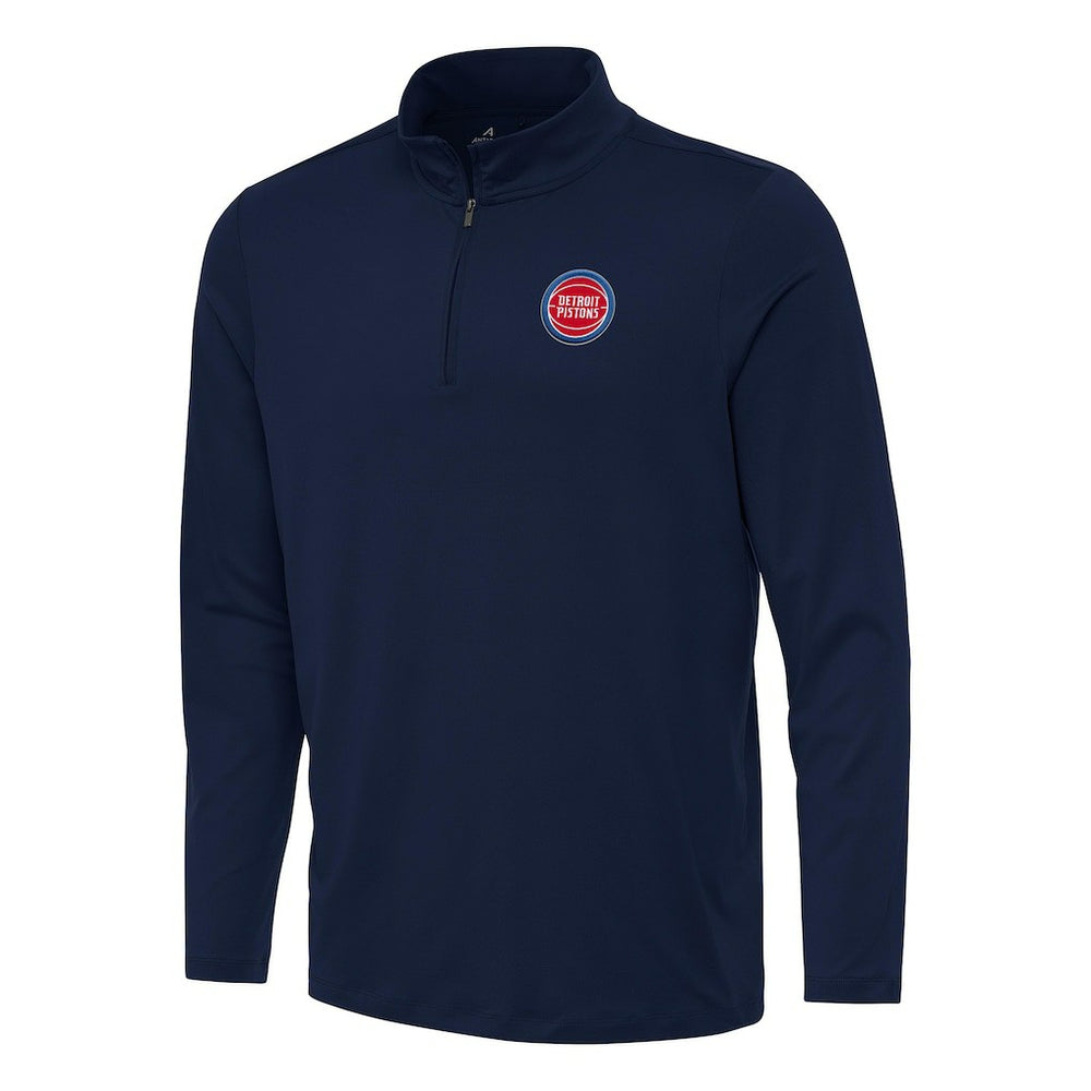 Detroit Pistons Antigua Reprocess Quarter-Zip Top sale - Navy discount
