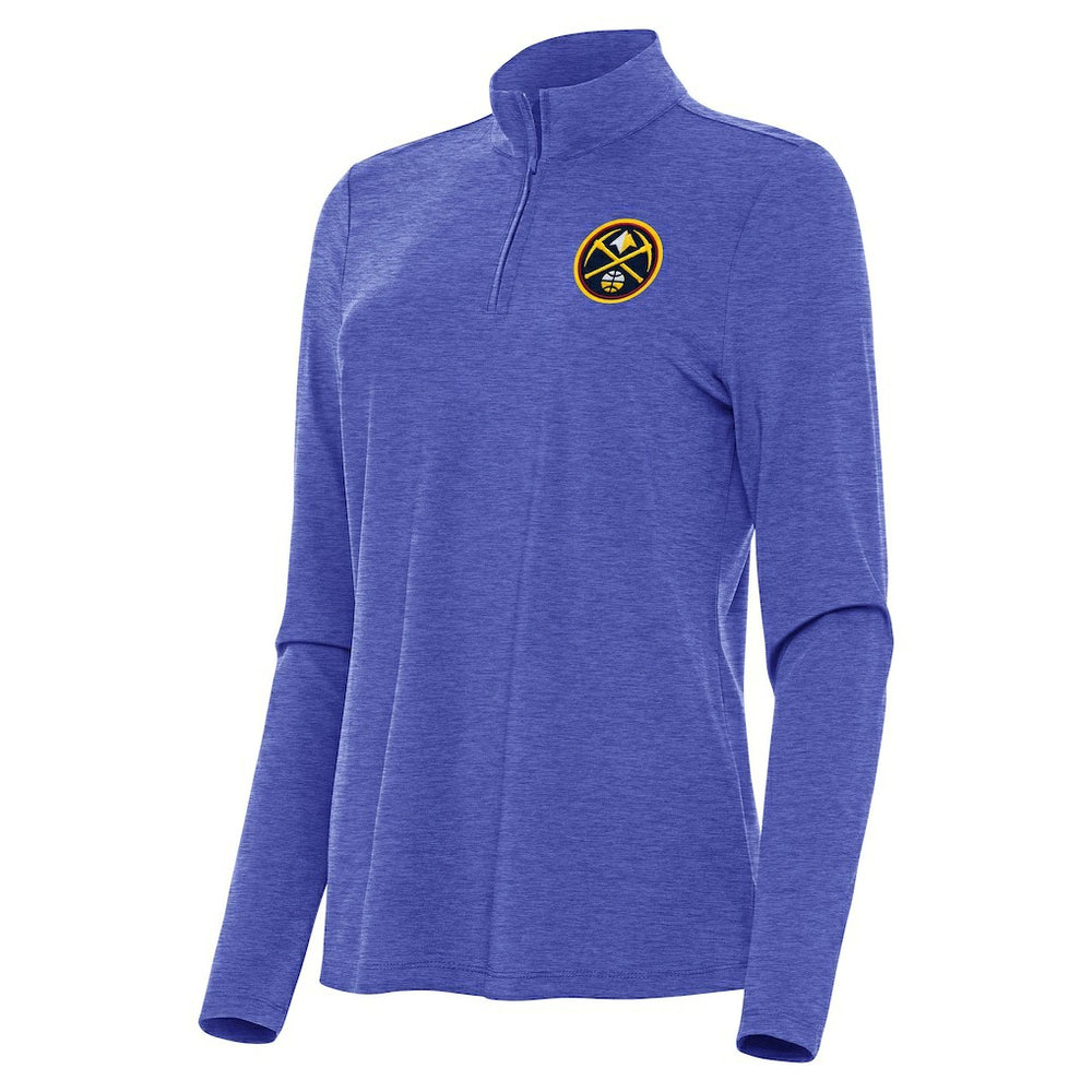 Denver Nuggets Antigua Women's Bright Quarter-Zip Top sale - Heather Royal on sale