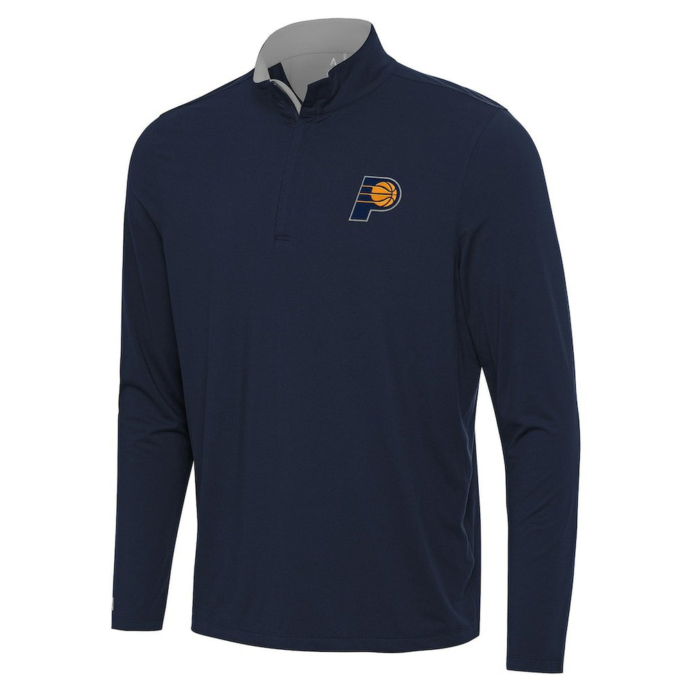 Indiana Pacers Antigua Content Quarter-Zip Top - Navy/Gray outlet