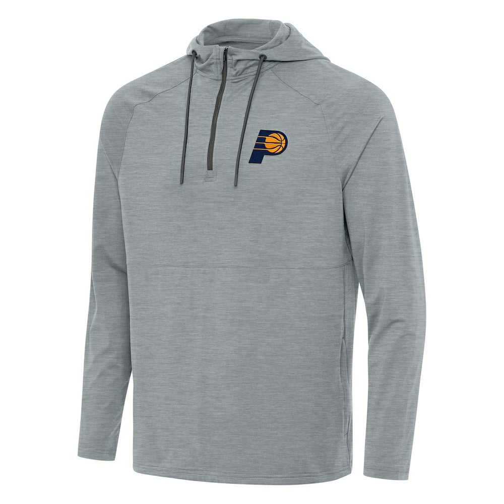 Indiana Pacers Antigua Spikes Raglan Quarter-Zip Hoodie - Heather Gray cheap