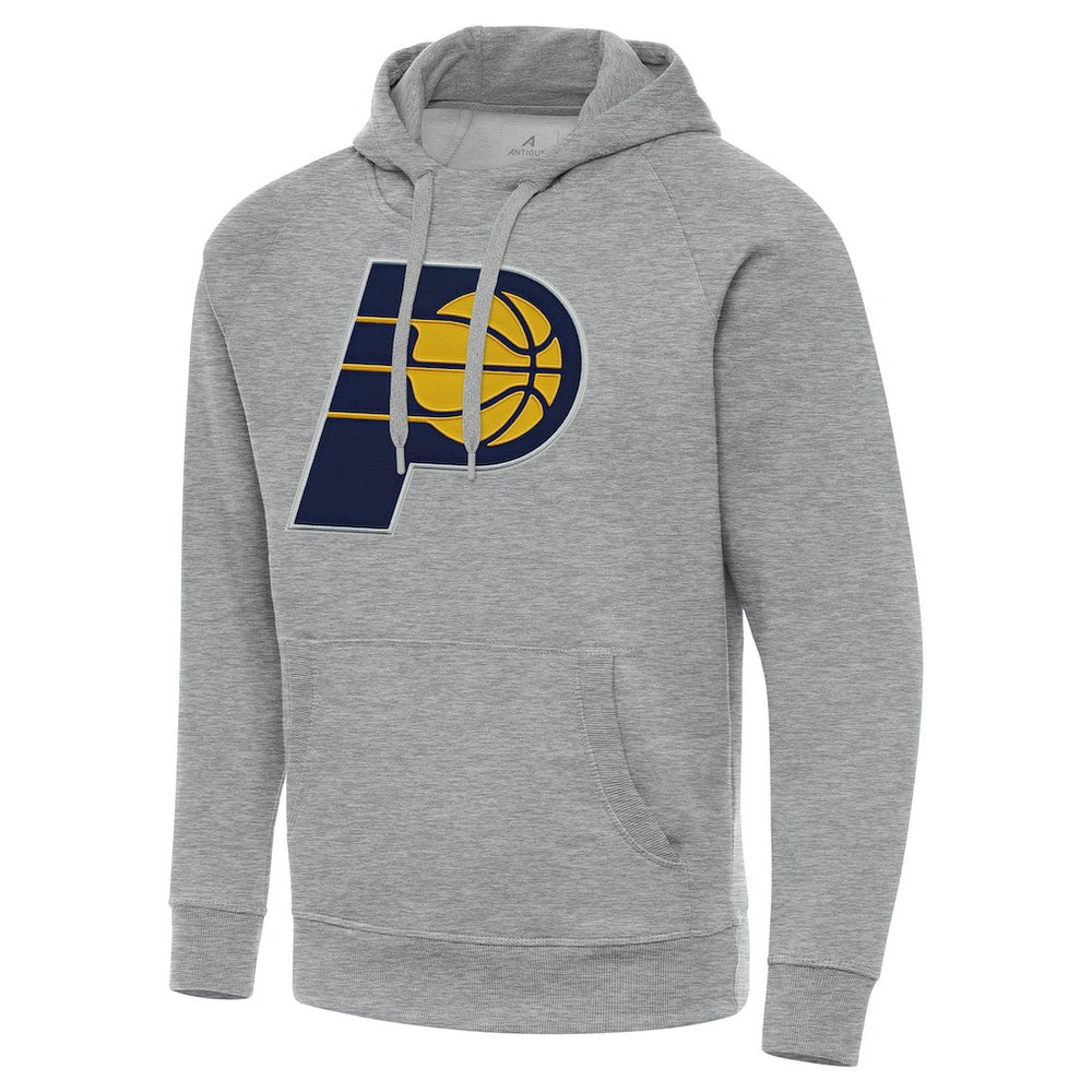 Indiana Pacers Antigua Big & Tall Victory Raglan Pullover Hoodie - Heather Gray for sale