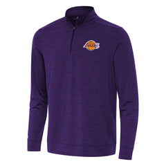 Los Angeles Lakers Antigua Bright Quarter-Zip Top - Heather Purple for sale