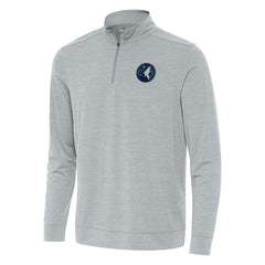 Minnesota Timberwolves Antigua Bright Quarter-Zip Top - Heather Gray cheap