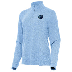 Memphis Grizzlies Antigua Women's Mentor Quarter-Zip Mock Long Sleeve Top - Heather Powder Blue cheap