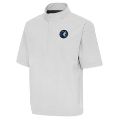 Minnesota Timberwolves Antigua Brisk Quarter-Zip Windbreaker - Heather Gray on sale