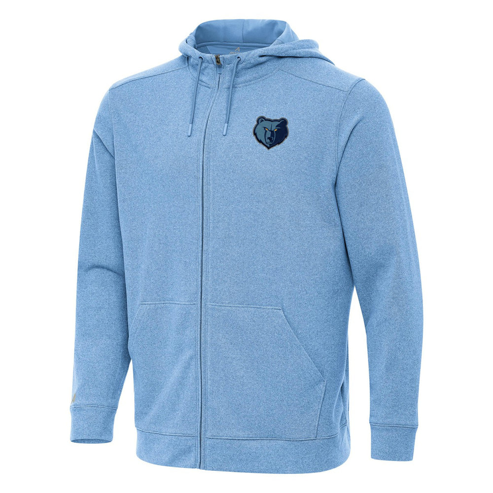Memphis Grizzlies Antigua Effortless Full-Zip Hoodie Jacket - Light Blue on sale