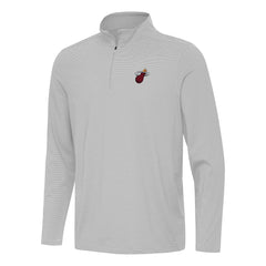 Miami Heat Antigua Twine Quarter-Zip Top - Gray sale