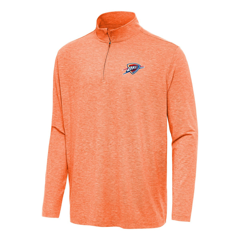 Oklahoma City Thunder Antigua Hunk Quarter-Zip Top - Heather Orange cheap