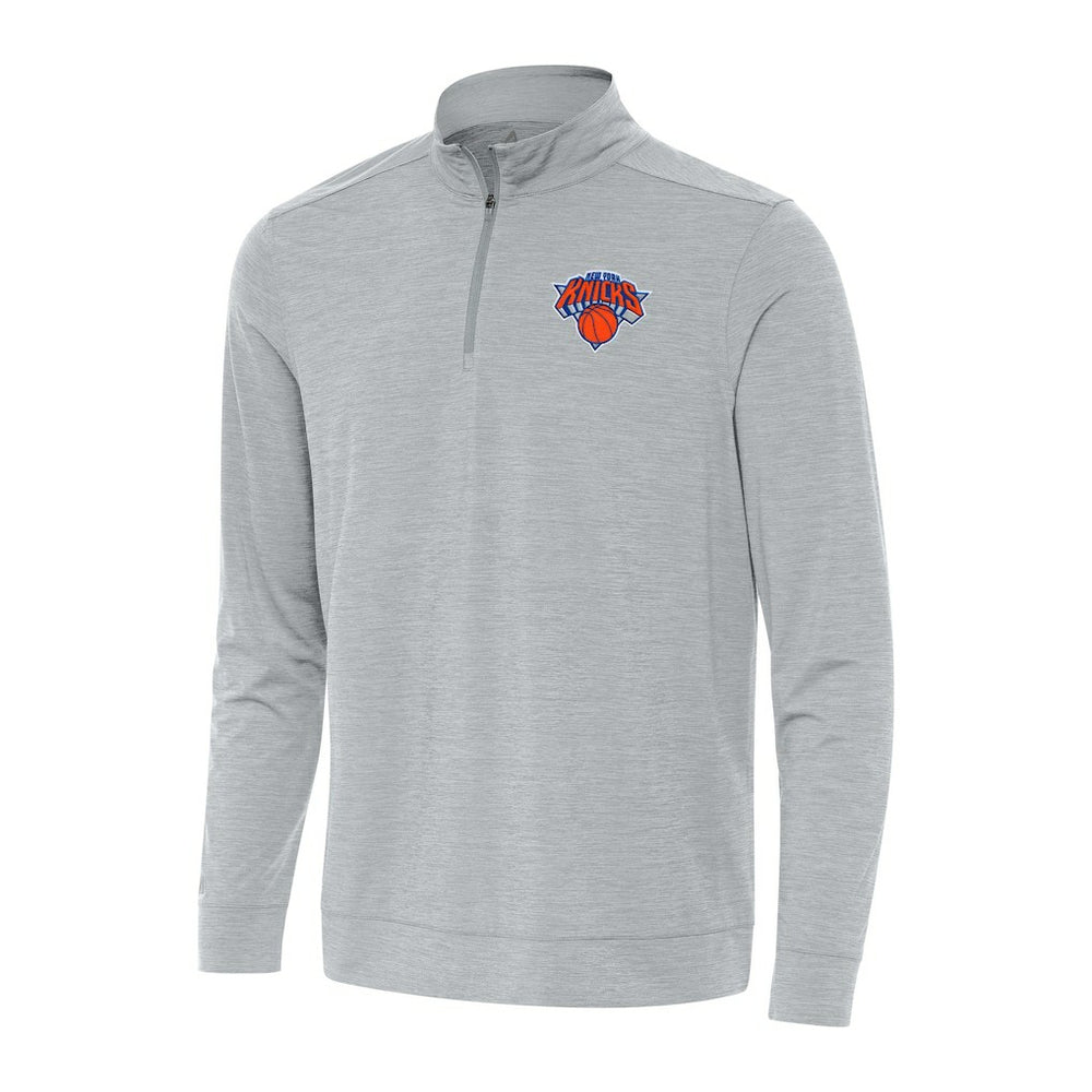 New York Knicks Antigua Bright Quarter-Zip Top - Heather Gray for sale