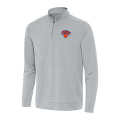 New York Knicks Antigua Bright Quarter-Zip Top - Heather Gray for sale