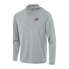 Oklahoma City Thunder Antigua Tidy Quarter-Zip Hoodie - Heather Gray shop