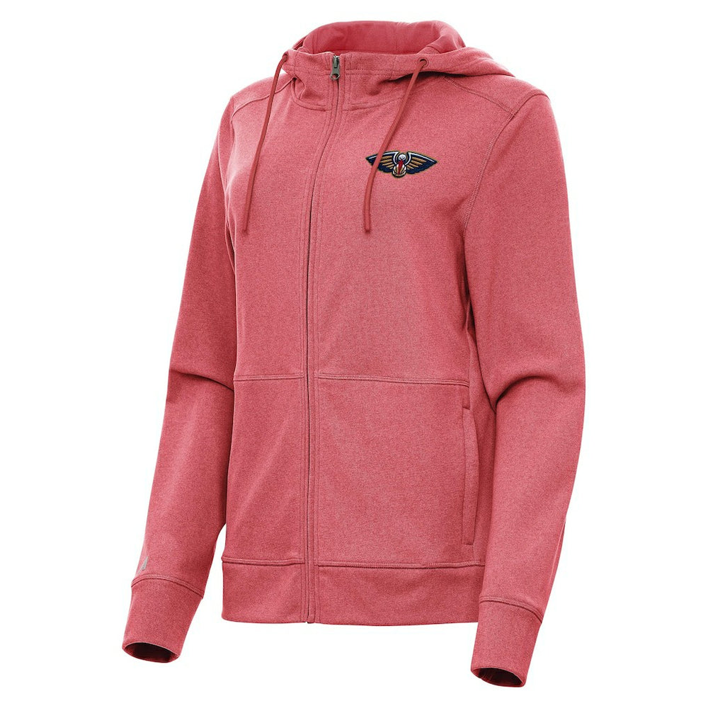 New Orleans Pelicans Antigua Women's Seeker Full-Zip Hoodie Jacket - Heather Red outlet