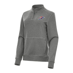 Oklahoma City Thunder Antigua Women's Crush Quarter-Zip Fleece Sweatshirt - Heather Black discount