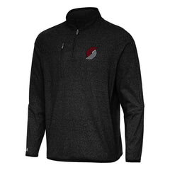 Portland Trail Blazers Antigua Certain Quarter-Zip Tri-Blend Sweatshirt - Heather Black for sale