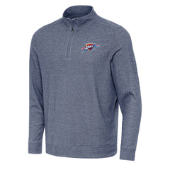 Oklahoma City Thunder Antigua Subtle Quarter-Zip Sweatshirt - Heather Navy on sale