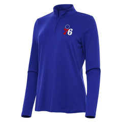 Philadelphia 76ers Antigua Women's Reprocess Quarter-Zip Top - Royal sale