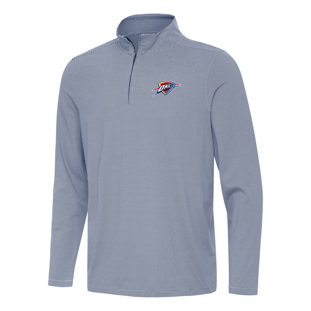 Oklahoma City Thunder Antigua Twine Quarter-Zip Top - Navy sale
