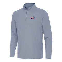 Oklahoma City Thunder Antigua Twine Quarter-Zip Top - Navy sale