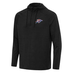 Oklahoma City Thunder Antigua Spikes Raglan Quarter-Zip Hoodie - Heather Black online