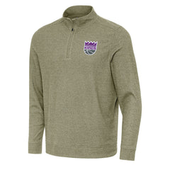 Sacramento Kings Antigua Subtle Quarter-Zip Sweatshirt - Olive on sale