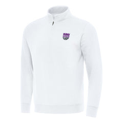 Sacramento Kings Antigua Victory Quarter-Zip Mock Sweatshirt - White outlet