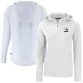 Cleveland Browns Cutter & Buck Women's Daybreak Eco Recycled Half-Zip Hoodie - White online