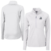 Cleveland Browns Cutter & Buck Women's Adapt Eco Knit Stretch Recycled Half-Zip Pullover Top - White sale
